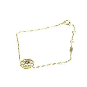DIOR 18k Yellow Gold Diamond Charm Bracelet